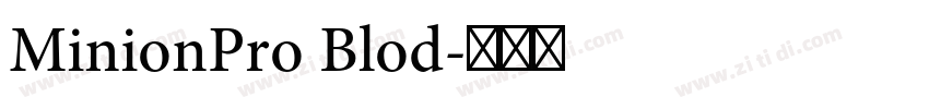 MinionPro Blod字体转换